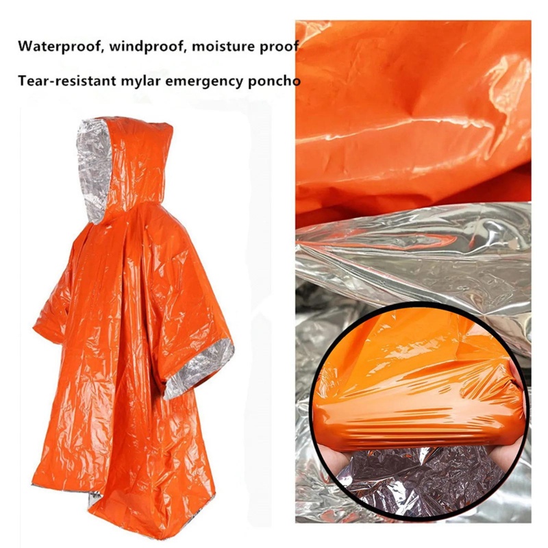 Portable Emergency Poncho 4‑Pi - đánh giá và giá Survival Blanket Reflective